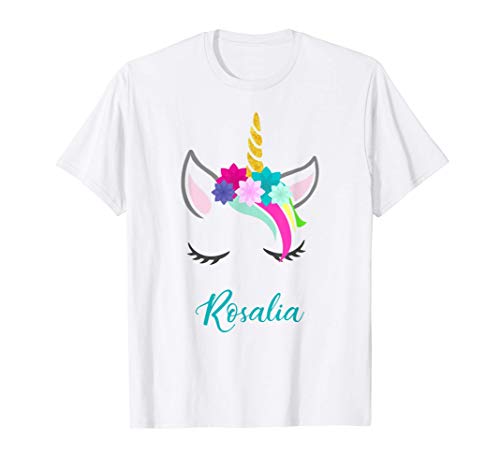 T-Shirt Personalizada Nombre Rosalia Unicornio Camiseta