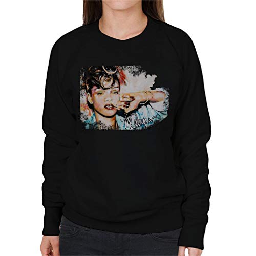 VINTRO Rihanna Red Nails - Sudadera para mujer, diseño de retrato original de Sidney...
