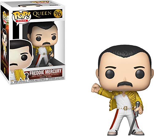 Funko - Pop! Rocks: Queen: Freddie Mercury (Wembley 1986) Figura de Vinilo,...