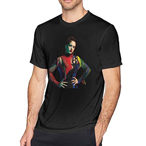 YGYP XZShop Rosal & Iacute; a Camiseta de Manga Corta para Hombre, Negro