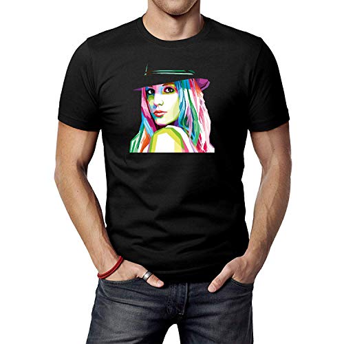 JINFENGT Men's T-Shirts/Hombre Camiseta Britney Spears Art T-Shirts tee Black